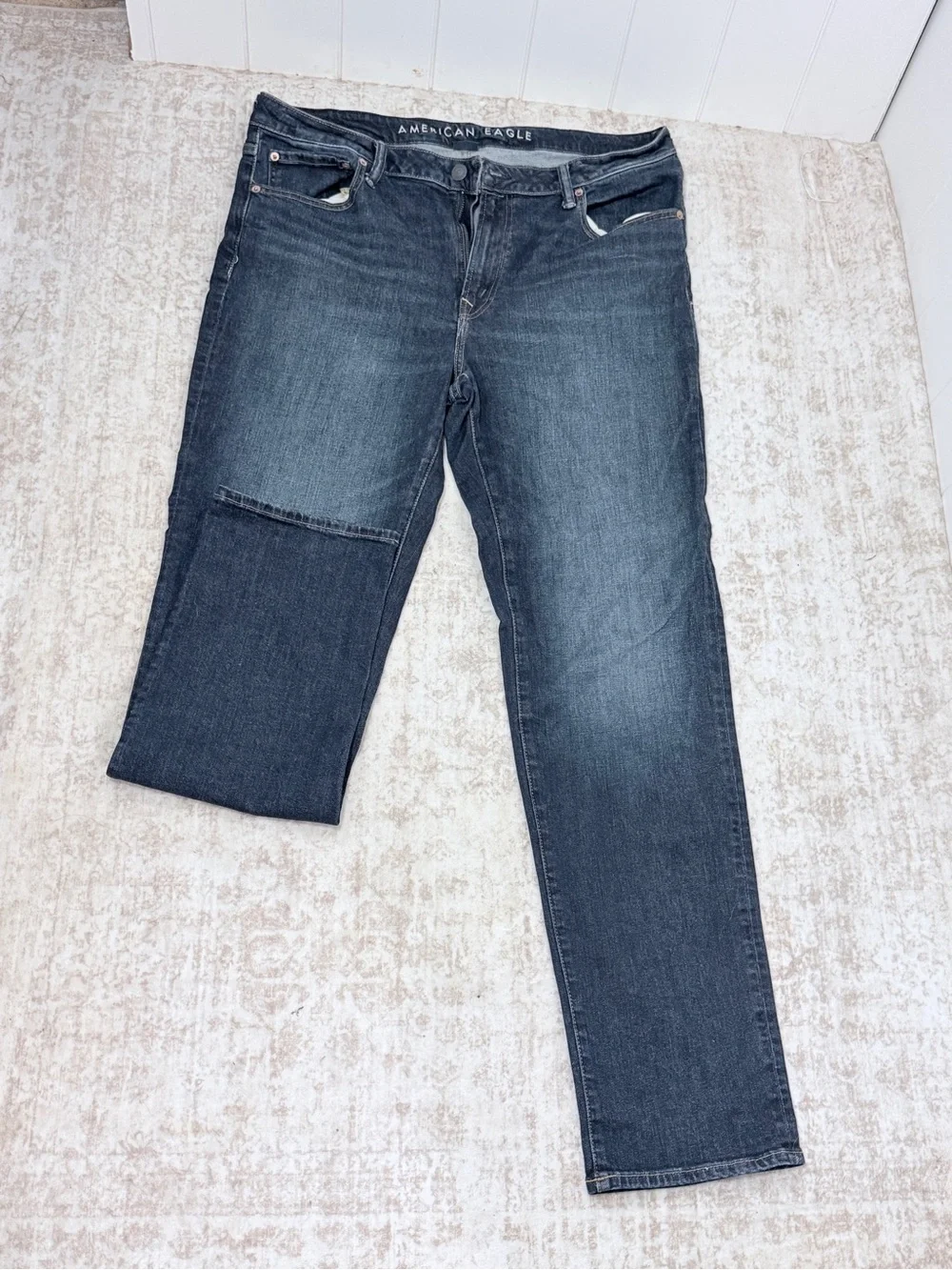 American Eagle Outfitters Men's Straight Jeans - Dark Indigo Wash